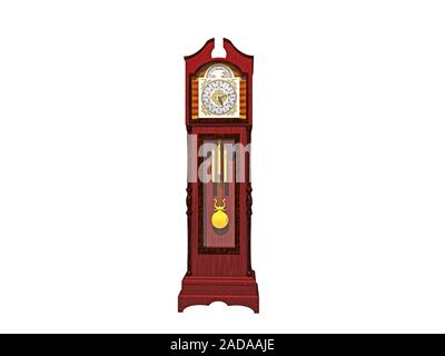 ancient vintage brass pendulum clock Stock Photo - Alamy