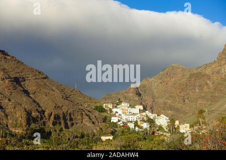 Beautiful holiday rentals in La Calera, Valle Gran Rey, La Gomera, Spain Stock Photo