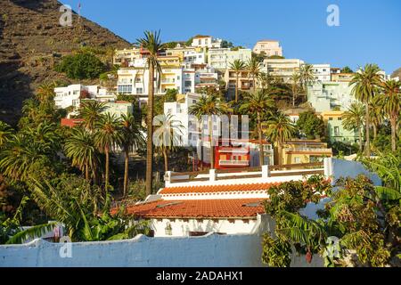 Beautiful holiday rentals in La Calera, Valle Gran Rey, La Gomera, Spain Stock Photo