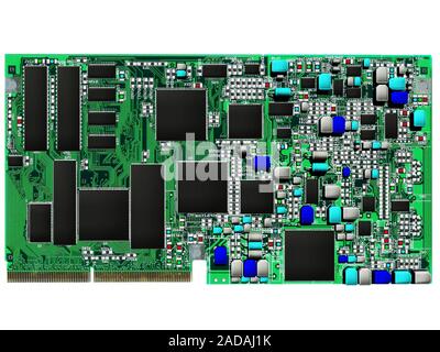 Circuits in a computer Stock Photo