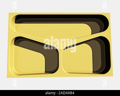 Plastic tray for eating in the canteen Stock Photo