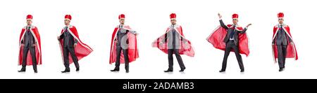 King Businessman isolated on the white Stock Photo