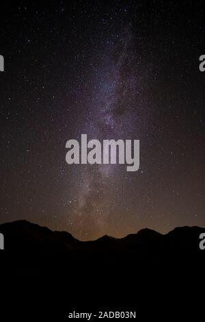 Milky way over Snowdon mountain, Snowdonia, North Wales Stock Photo
