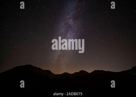 Milky way over Snowdon mountain, Snowdonia, North Wales Stock Photo