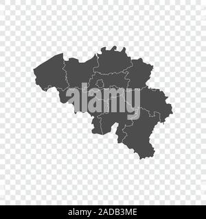 Belgium map on transparent background. Vector illustration. Stock Vector