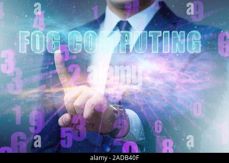 Concept of cloud edge and fog computing Stock Photo