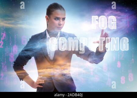 Concept of cloud edge and fog computing Stock Photo