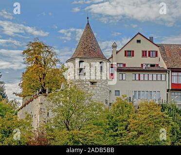 Castle Laufen at the Rhine Falls near Schaffhausen, Switzerland Stock Photo