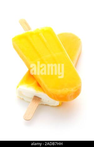 Ice Lollies Isolated On White Stock Photo