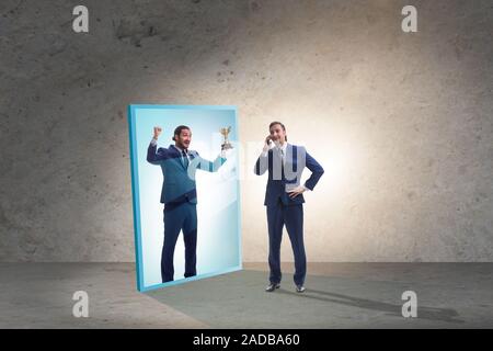 Man dreaming of bigger success Stock Photo