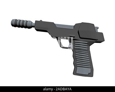 futuristic laser pistol Stock Photo - Alamy