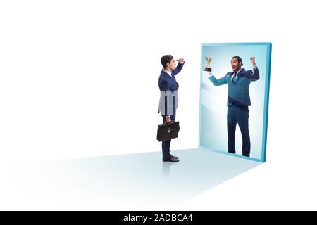 Man dreaming of bigger success Stock Photo