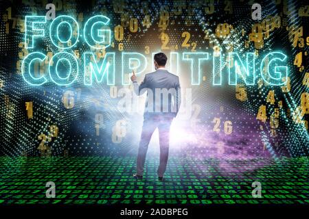 Concept of cloud edge and fog computing Stock Photo