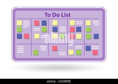 Concept of to do list isolated on white Stock Photo