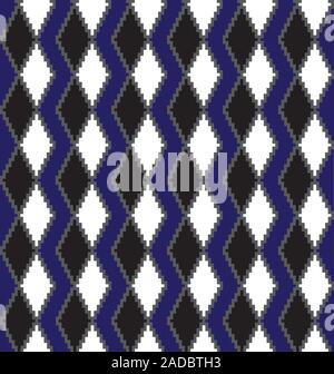 Classic Argyle Seamless Pattern - This is a classic argyle, diamond shape pattern suitable for website resources, graphics, print designs, textile Stock Vector