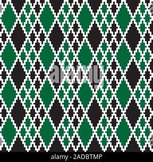 Classic Argyle Seamless Pattern - This is a classic argyle, diamond shape pattern suitable for website resources, graphics, print designs, textile Stock Vector