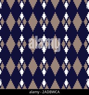 Classic Argyle Seamless Pattern - This is a classic argyle, diamond shape pattern suitable for website resources, graphics, print designs, textile Stock Vector