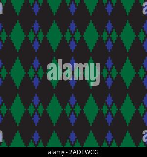 Classic Argyle Seamless Pattern - This is a classic argyle, diamond shape pattern suitable for website resources, graphics, print designs, textile Stock Vector