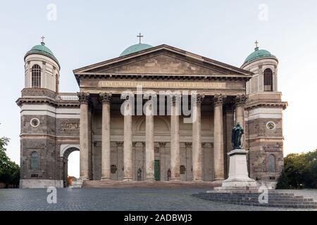 Esztergom Basilica is an ecclesiastic basilica in Esztergom, Hungary, the mother church of the Archdiocese of Esztergom-Budapest, and the seat of the Stock Photo