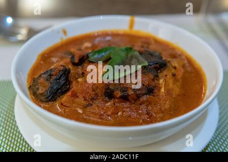 South Indian Food Being Served on Table in Fort Kochi, India Stock Photo