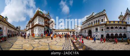 Panoramic view of the Janaki Mandir, one of the main temples of town Stock Photo