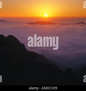 Huangshan sunrise Stock Photo