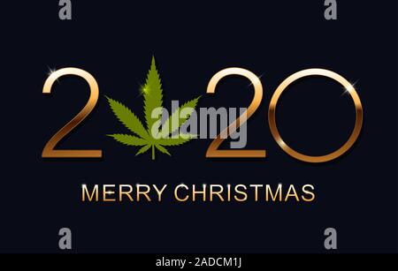2020 Happy New Year and Merry Christmas on Abstract music Background ...