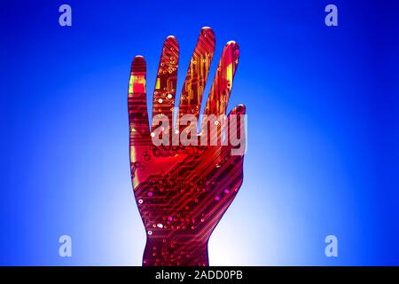 Cybernetic hand, conceptual image. Stock Photo