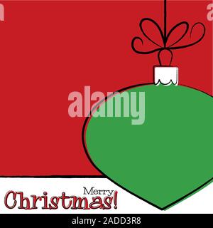 Bright Hand Drawing Christmas card in vector format Stock Vector