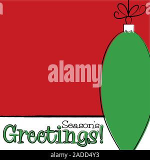 Bright Hand Drawing Christmas card in vector format Stock Vector