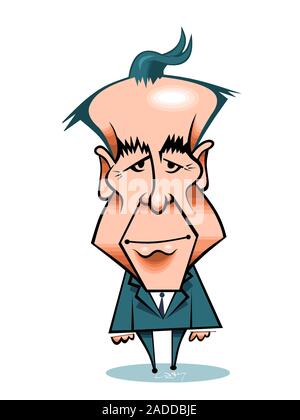 Caricature of the British physicist and computer scientist Sir Tim Berners-Lee (born 1955). Berners-Lee is best known as the inventor of the World Wid Stock Photo