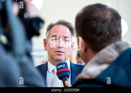 Detmold, Germany. 04th Dec, 2019. Defender Carsten Ernst gives an interview. The public prosecutor's office in Detmold accuses the 'driving licence king' of 505 cases of fraud, which are said to have led to a total loss of almost 650,000 euros. Together with his wife he is said to have committed another 158 similar acts. Credit: David Inderlied/dpa/Alamy Live News Stock Photo