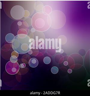 The background bokeh in beautiful style on light background. Glowing light effect. Bright soft gradient color. New year poster template design Stock Vector