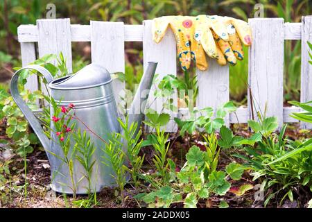 Spring Gardening Photography Background 10x6.5ft Wooden Wall Floor Background Glove Spade Watering Pot Flwoers Gardening Tools Background Wood Floor Texture