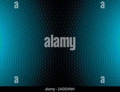 Spherical dot array on a black background. Stock Photo