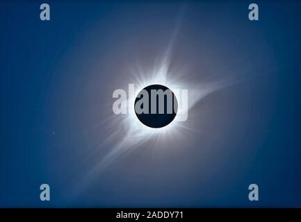 A composite of the August 21, 2017 total solar eclipse. Stock Photo
