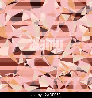 Random seamless pink triangle pattern tile mess Stock Vector