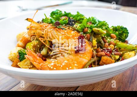 Mala Xiang Guo (stir-fry pot). Chongqing Sichuan Spicy Fragrant Pot. Oily, spicy, and numbing Chinese sauce which consists of peppercorn, chili pepper Stock Photo