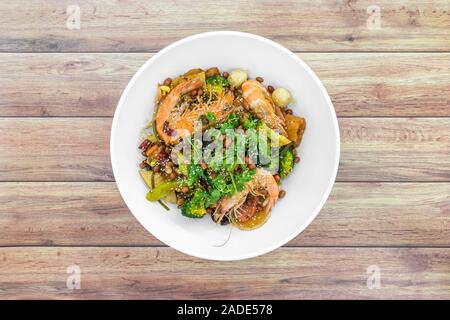 Mala Xiang Guo (stir-fry pot). Chongqing Sichuan Spicy Fragrant Pot. Oily, spicy, and numbing Chinese sauce which consists of peppercorn, chili pepper Stock Photo