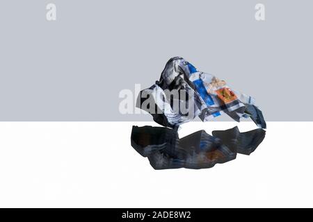 Crumpled one hundred dollar bill. Stock Photo
