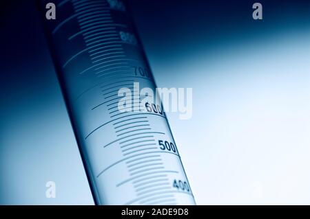Close up of empty measuring cylinder. Stock Photo