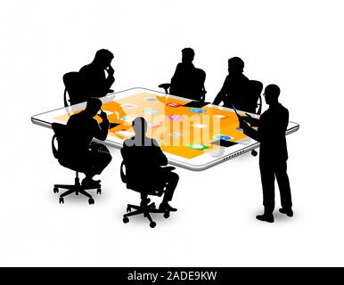 Conference call, conceptual image. Stock Photo