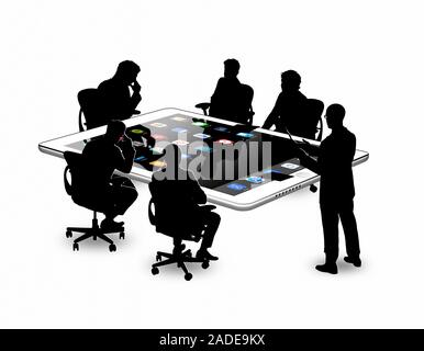 Conference call, conceptual image. Stock Photo