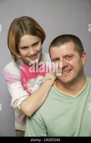 Portrait of father and daughter together. Stock Photo