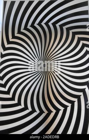 Optical spiral illusion. Stock Photo