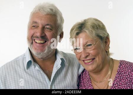 Mature couple, laughing. Stock Photo
