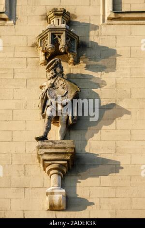 Coat of arms on the facade of the Royal Villa, Regensburg, Upper Palatinate, Bavaria, Germany Stock Photo