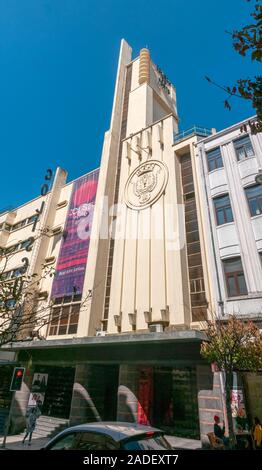 facade of the Coliseu do Porto theater in Rua. de Passos Manuel, Porto, Portugal Stock Photo
