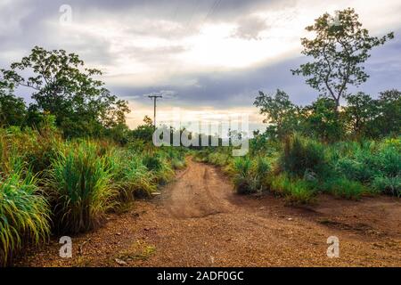 dirt road in the Brazilian countryside Stock Photo