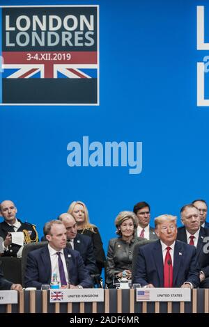 London, Greater London, UK. 4th Dec, 2019. Donald Trump, right, President of the United States in the 70th Anniversary NATO Summit in London. Credit: Celestino Arce Lavin/ZUMA Wire/Alamy Live News Stock Photo